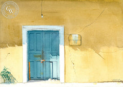 The Door, Zihuatanejo, Mexico, California art by Steve Santmyer. HD giclee art prints for sale at CaliforniaWatercolor.com - original California paintings, & premium giclee prints for sale