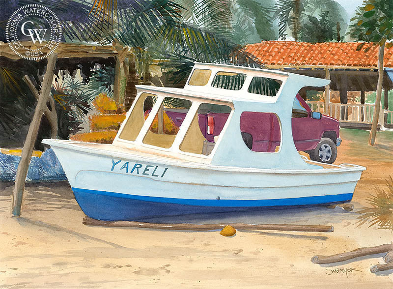 Yareli, watercolor painting by Steve Santmyer  (American art). Fine art giclée print reproduction by California Watercolor for wall decor.