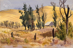 Central California, California art by Tom Craig. HD giclee art prints for sale at CaliforniaWatercolor.com - original California paintings, & premium giclee prints for sale