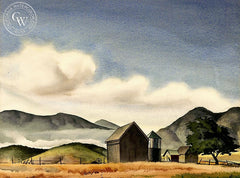 The Farm, California art by Tom Craig. HD giclee art prints for sale at CaliforniaWatercolor.com - original California paintings, & premium giclee prints for sale