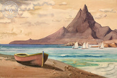 North of Cabo, Baja Peninsula, 1952, California art by Tom Van Sant. HD giclee art prints for sale at CaliforniaWatercolor.com - original California paintings, & premium giclee prints for sale