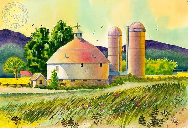 Springtime Wisconsin, California art by Vic de Beck. HD giclee art prints for sale at CaliforniaWatercolor.com - original California paintings, & premium giclee prints for sale