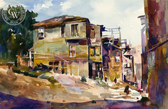 Victor Czerkas - L.A. Street - California art - fine art print for sale, giclee watercolor print - Californiawatercolor.com