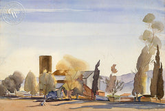 Ben Norris - Desert Ranch II, 1933, California art, original California watercolor art for sale - CaliforniaWatercolor.com