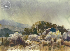 George Gibson - Remote, 1969, California art, original California watercolor art for sale - CaliforniaWatercolor.com