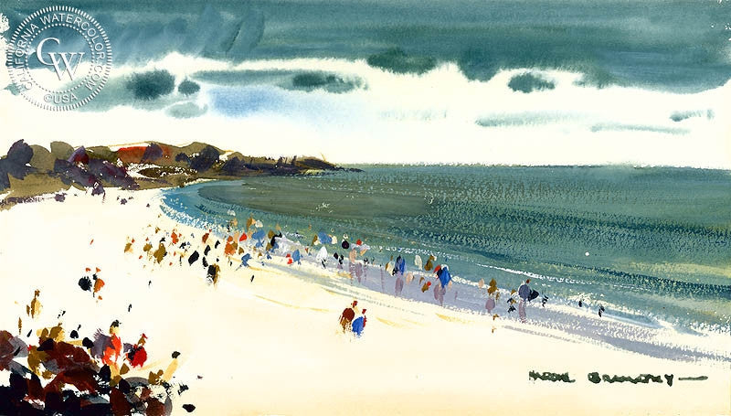 Silver Strand, 1976, watercolor painting by Hardie Gramatky  (American art). Fine art giclée print reproduction by California Watercolor for wall decor.