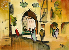 Europe, 1996, California art by Milford Zornes. HD giclee art prints for sale at CaliforniaWatercolor.com - original California paintings, & premium giclee prints for sale