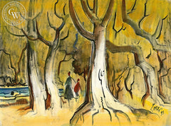 Trees, 1995, California art by Milford Zornes. HD giclee art prints for sale at CaliforniaWatercolor.com - original California paintings, & premium giclee prints for sale