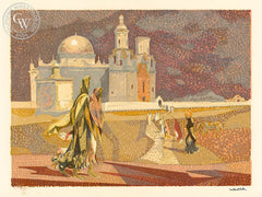 Millard Sheets - Palace, c. 1959 - California art - fine art print for sale, giclee watercolor print - Californiawatercolor.com