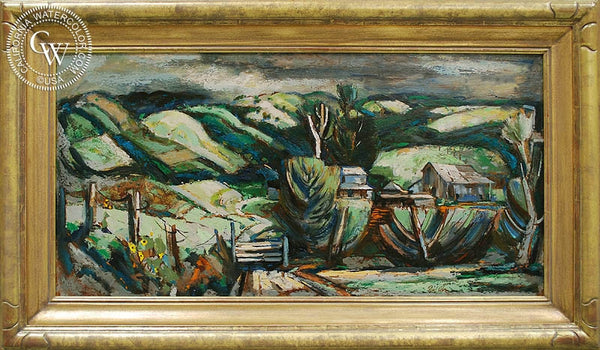 Phil Dike - Chino Hills, c. 1940's, an original California oil painting for sale, original California art for sale - CaliforniaWatercolor.com