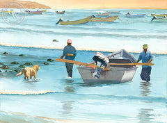 Castro's Fish Camp, Baja, California art by Steve Santmyer. HD giclee art prints for sale at CaliforniaWatercolor.com - original California paintings, & premium giclee prints for sale