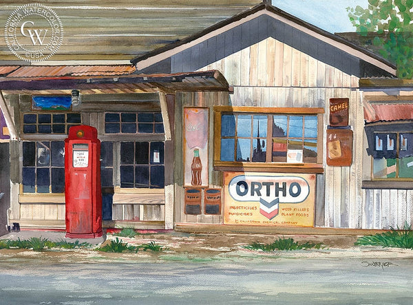 Ortho, Waimea, Hawaii, California art by Steve Santmyer. HD giclee art prints for sale at CaliforniaWatercolor.com - original California paintings, & premium giclee prints for sale